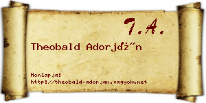 Theobald Adorján névjegykártya